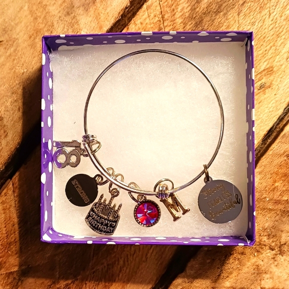 Charm Bracelet - "M", Ruby, 18th BDay - MSRP $29.90 - Picture 3 of 5